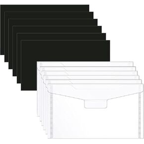 LZBRDY 12 Pieces Die Storage Envelopes and Magnet Sheets, Thicken 0.8mm Stamp and Dies Rubber Magnetic Sheets Storage Pockets Set, Card Making DIY Scrapbooking Supplies