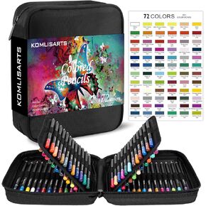 Color Colored Pencils Set with Coloring Book, Eraser, and Sharpener - Perfect for Drawing and Coloring (72Color) (72)