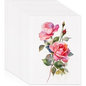 30 Sheets Watercolor Paper 8.5 x 11, 140 lb/300 GSM Cold Press Watercolor Paper Bulk White Water Color Paper Cotton Paper for Kids Students Adults Beginners Artists