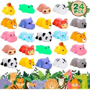 24 PCS Mini Mochi Squishy Toys for Party Favors, Kawaii Fidget Toys for Stress Relief , Sensory Toys Desk Pets for Kids, Goodie Bag Stuffers for Kids Birthday