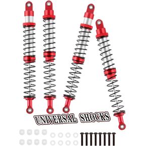130mm Universal Shock Absorber Upgrades Part for 1/10 RC Scale Cars,Aluminum Alloy 7075 RC Adjustable Shocks Damper Universal Hops Up,4PCS,Navy Blue