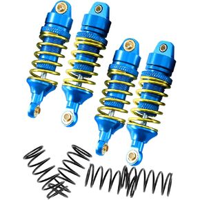 RC Shocks Absorber Upgrades Part for 1/16 E-Revo/Mini Summit/Mini Slash,Aluminum Front Rear Shocks,4PCS,Blue