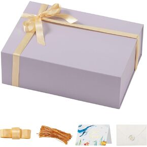 Large Dusty Rose Box with Lid for Present 13x9x4.4 Inches Gift Packing Magnetic Box for Gift Collapsible Decorative Gift Boxes Contains Card Ribbon Raffia Paper Filler Present Box for Christmas, Thanksgiving, Wedding, Halloween, Birthday(2 Pcs)