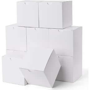 VGOODALL 50PCS Mini Gift Boxes, 4 x 4 x 4 inches Kraft Paper Favor Boxes Tiny Cardboard Boxes Brown Treat Boxes for Wedding Birthday Party