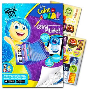 Disney Pixar Inside Out Color and Play Coloring Book - Over 30 Stickers Inside Book