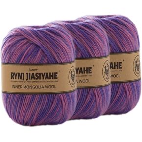 Wool Yarn Variegated Yarn- Worsted Soft Multicolor Yarn for Crocheting and Knitting - 3.52oz/100g Crochet Yarn with Assorted Colors 4-ply Yarn, Yarn for Crocheting