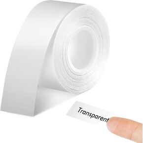 D30 Lable Marker Tape, White Sticker Continous Thermal Paper 15mm x 4m Self-Adhesive Multipurpose Labeling Tape Replacement, Adapted Lable Print Paper, Waterproof Paper for Home, Office, School