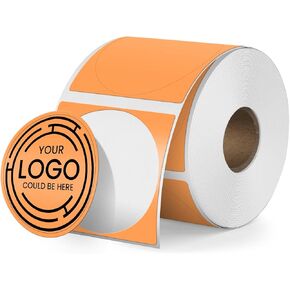 Brown Thermal Labels 1.18 Inch Circle Vinyl Waterproof Stickers Self-Adhesive Round Decals Compatible with M110/M220 300 PCS