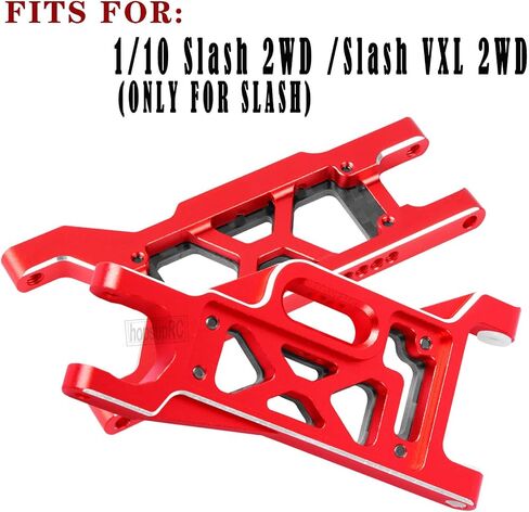 Upgrades Parts for 1/10 Slash 2WD,Slash VXL 2WD RC Shocks&Front Rear Suspension A Arms&Caster Block&Steering Blocks&Rear Stub Axle Carriers&Drive Shaft CVD&Hex Hub&Turnbuckles Camber Link,Red in Saudi Arabia