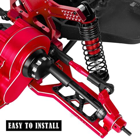 Upgrades Parts for 1/10 Slash 2WD,Slash VXL 2WD RC Shocks&Front Rear Suspension A Arms&Caster Block&Steering Blocks&Rear Stub Axle Carriers&Drive Shaft CVD&Hex Hub&Turnbuckles Camber Link,Red in Saudi Arabia