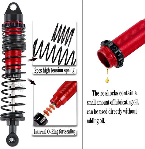 Upgrades Parts for 1/10 Slash 2WD,Slash VXL 2WD RC Shocks&Front Rear Suspension A Arms&Caster Block&Steering Blocks&Rear Stub Axle Carriers&Drive Shaft CVD&Hex Hub&Turnbuckles Camber Link,Red in Saudi Arabia