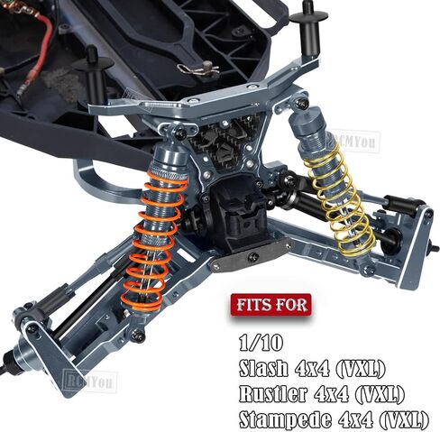 Upgrades Part for 1/10 Slash/Stampede/Rustler/Hoss 4x4 VXL,Alloy RC Shock Absorber,Suspension Arm,Caster Block,Steering Blocks,Rear Stub Axle Carriers,4pcs Wheel Hex,Titanium in Saudi Arabia