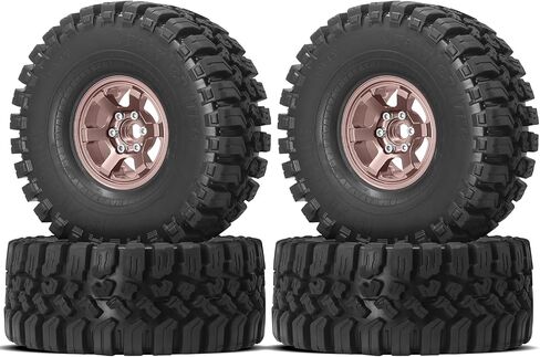 OGRC 1.9 RC Crawler Tires and Wheels 12mm Aluminum Alloy Beadlock Rims for Axial SCX10 90046 AXI03007 TRX4 Redcat Gen8 Gen7 1/10 RC Crawler Car (Silver) in Saudi Arabia