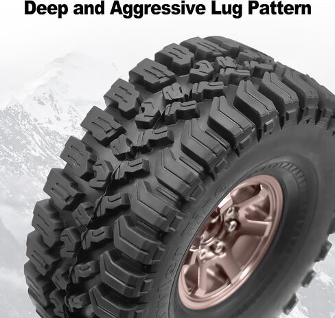 OGRC 1.9 RC Crawler Tires and Wheels 12mm Aluminum Alloy Beadlock Rims for Axial SCX10 90046 AXI03007 TRX4 Redcat Gen8 Gen7 1/10 RC Crawler Car (Silver) in Saudi Arabia