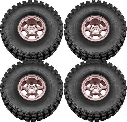 OGRC 1.9 RC Crawler Tires and Wheels 12mm Aluminum Alloy Beadlock Rims for Axial SCX10 90046 AXI03007 TRX4 Redcat Gen8 Gen7 1/10 RC Crawler Car (Silver) in Saudi Arabia