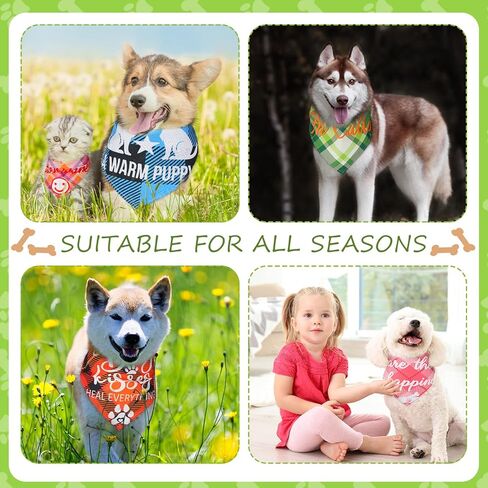 50 جهاز كمبيوتر شخصى منقوشة الكلب عصابات السائبة لطيف الكلب وشاح المرايل جرو الحيوانات الأليفة عصابات مع تسميات توضيحية قابل للتعديل الكلب القط الزي قابل للغسل مثلث وشاح منديل للكلاب الصغيرة إلى المتوسطة فتاة الصبي (لطيف) in Kuwait