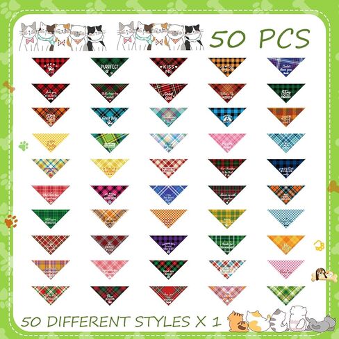 50 جهاز كمبيوتر شخصى منقوشة الكلب عصابات السائبة لطيف الكلب وشاح المرايل جرو الحيوانات الأليفة عصابات مع تسميات توضيحية قابل للتعديل الكلب القط الزي قابل للغسل مثلث وشاح منديل للكلاب الصغيرة إلى المتوسطة فتاة الصبي (لطيف) in Kuwait