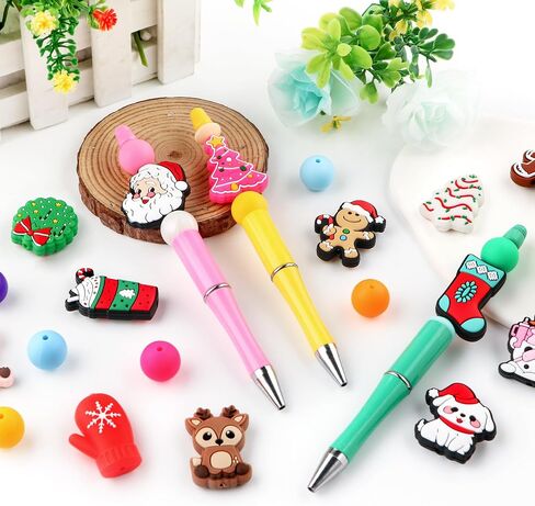 15Pcs Silicone Focal Beads, Character Silicone Beads for Pens, Silicone Beads for Keychain Making Bracelet Necklace Crafts(Halloween) in Saudi Arabia