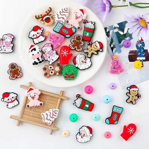 15Pcs Silicone Focal Beads, Character Silicone Beads for Pens, Silicone Beads for Keychain Making Bracelet Necklace Crafts(Halloween) in Saudi Arabia