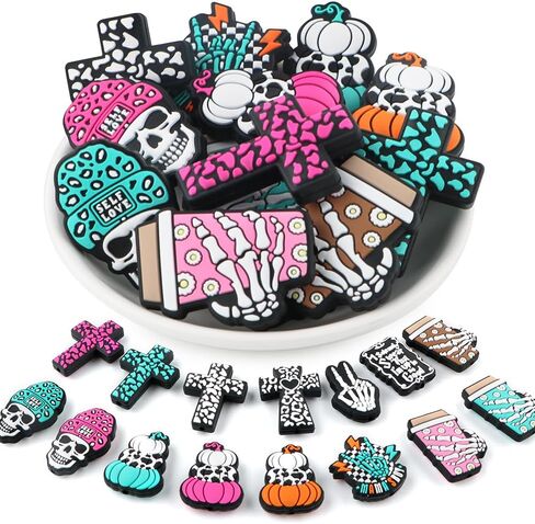 15 قطعة من الخرز البؤري السيليكون، خرز سيليكون شخصي للأقلام، خرز سيليكون لعيد الميلاد لصنع سلسلة المفاتيح وقلادة السوار (عيد الميلاد) in Kuwait