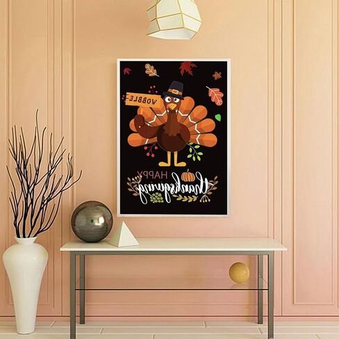 Thanksgiving Diamond Art Kits for Adults Thanksgiving Diamond Painting Kits for Adults DIY 5D Turkey Full Drill Kits with Fall Gem Art Painting Accessories for Home Wall Decor Gifts.12x16 inch in Saudi Arabia
