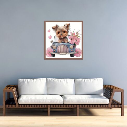 JFYHAB Dog Diamond Painting Kits for Adults, Truck Dog Diamond Art Kits Adults Beginner Diamond Painting Animal Dog, Diamond Painting Kit for Parent-Child Home Wall Decor 12x12 Inch in Saudi Arabia