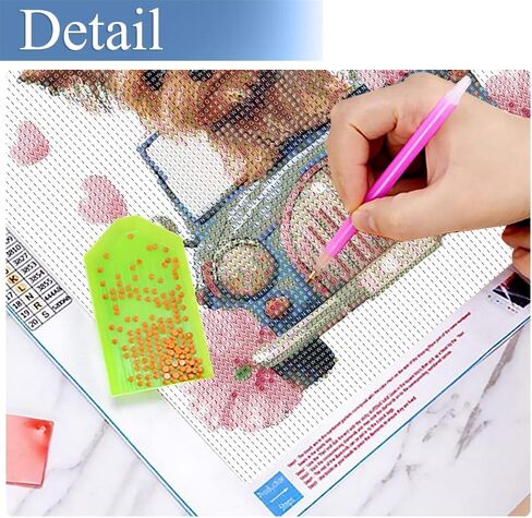 JFYHAB Dog Diamond Painting Kits for Adults, Truck Dog Diamond Art Kits Adults Beginner Diamond Painting Animal Dog, Diamond Painting Kit for Parent-Child Home Wall Decor 12x12 Inch in Saudi Arabia