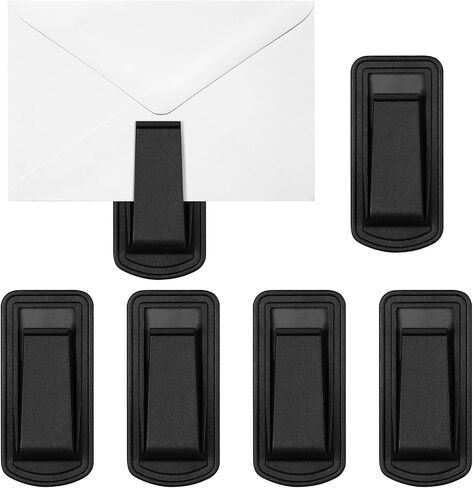 6 Pcs Magnetic Envelope and Note Holder for Refrigerator, Magnetic File Holder Plastic Magnetic Paper Holder Organizer for Mail Letter Notebook Planners in Saudi Arabia