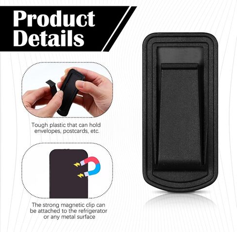 6 Pcs Magnetic Envelope and Note Holder for Refrigerator, Magnetic File Holder Plastic Magnetic Paper Holder Organizer for Mail Letter Notebook Planners in Saudi Arabia
