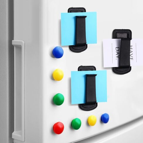 6 Pcs Magnetic Envelope and Note Holder for Refrigerator, Magnetic File Holder Plastic Magnetic Paper Holder Organizer for Mail Letter Notebook Planners in Saudi Arabia