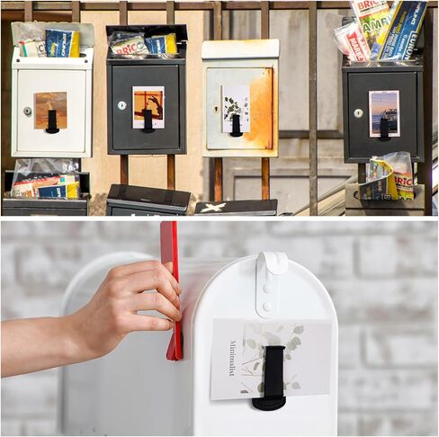 6 Pcs Magnetic Envelope and Note Holder for Refrigerator, Magnetic File Holder Plastic Magnetic Paper Holder Organizer for Mail Letter Notebook Planners in Saudi Arabia