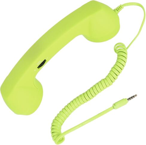 Retro Cell Phone Handset, Old Telephone Headset for Answer Call Hangs Up Call, Reject Call, Redial, Power Off, for Audio Jacks or USB C (Green) in Saudi Arabia