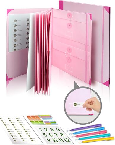 in Case I Go Missing Super Useful Binder, Folio Document Organizer Important Document Organizer Binder for School Work, Birth Certificate, Social Security Cards, Passports (Blue) in Saudi Arabia