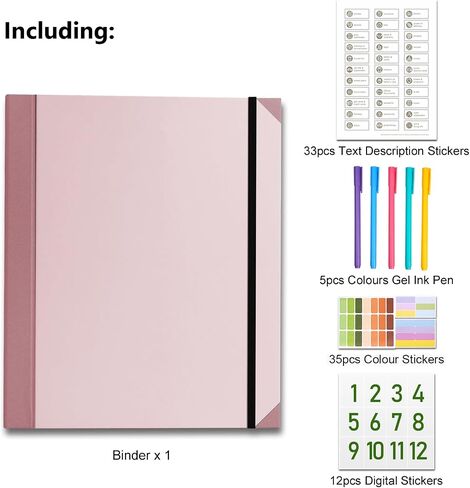 in Case I Go Missing Super Useful Binder, Folio Document Organizer Important Document Organizer Binder for School Work, Birth Certificate, Social Security Cards, Passports (Blue) in Saudi Arabia