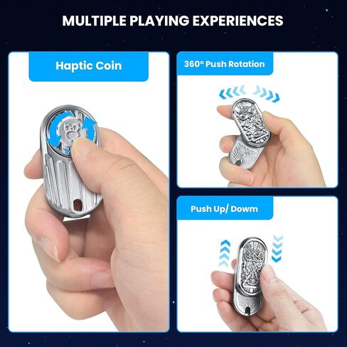 Metal Fidget Slider, Magnetic Slider Fidget Toy, Owl EDC Fidget Haptic Coin Toy for Adults, Cool Metal Fidget Toy for Anxiety and Stress Relief, Great Gift Choice for Father or Friends & Man in Saudi Arabia