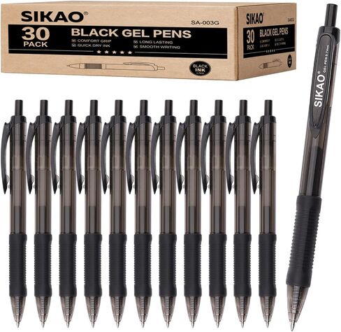 Blue Gel Pens Bulk 30 Pack Blue Pens Fine Point Smooth Writing No Smudge, CLOUD TOUCH Grip 0.7mm Gel Ink, Retractable Rollerball Pens for Server Office School, Lapiceros (BLUE) in Saudi Arabia