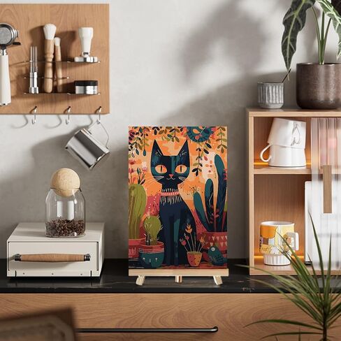 Framed with Easel Paint by Numbers Kit for Adults Beginners, Girls' Picnic Easy Acrylic Watercolors Oil Number Painting Art on Streched Canvas with Easel for Home Wall Decor and Gift 7.8x11.8inch in Kuwait