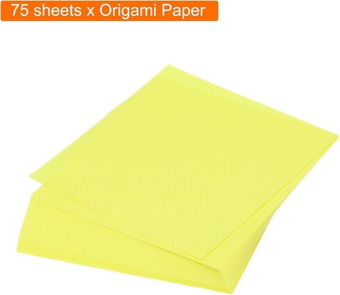 MECCANIXITY 75 Sheets Origami Paper Double Sided 6x6 Inch(15x15cm) Square Sheet for Art Craft Project, Beginners, Gifts Decor, Cream White in Saudi Arabia