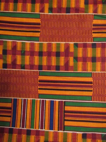 African Kente Print #3- Serengeti Fabric (1 Yard) kente African print fabric cotton 44 " wide head wrap head tie scarf choir African dance black history month African American men women kids in Saudi Arabia