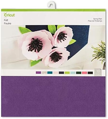 حزمة عينات من اللباد الناعم من Cricut، ألوان متنوعة - مربعات من القماش غير المنسوج مقاس 12 × 12 بوصة من أجل لوحات الإعلانات المدرسية المرقعة المصنوعة من الحديد DIY وخياطة مشاريع الأطفال وزخارف عيد الميلاد in Saudi Arabia