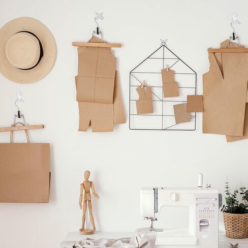 48 Pcs Concrete Wall Hooks Invisible Traceless Nail Picture Hanging Kit No Damage Art Painting Photo Frame Hangers for Concrete Wall Cement Hardwall Stucco Brick Drywall and Wooden in Saudi Arabia