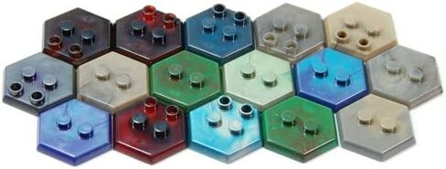 حامل BrickArms Hex Minifigure مكون من 4 قطع باللون الأحمر، 10 عبوات للعرض، والمشاهد العسكرية، ومشاهد المعركة in Saudi Arabia
