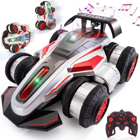 Remote Control Car, RC Stunt Car Toys for Ages 6-12, 2.4GHz 4WD RC Car for Kids Gift, 360° Rotating Monster Truck Toys for Girls RC Truck Toy Cars for Boys in Saudi Arabia