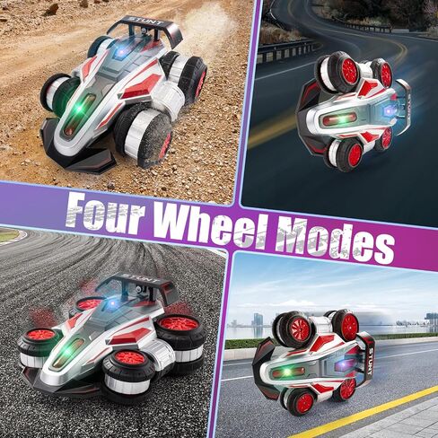 Remote Control Car, RC Stunt Car Toys for Ages 6-12, 2.4GHz 4WD RC Car for Kids Gift, 360° Rotating Monster Truck Toys for Girls RC Truck Toy Cars for Boys in Saudi Arabia