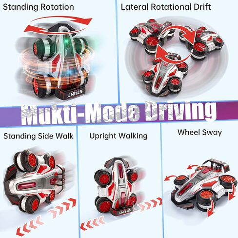 Remote Control Car, RC Stunt Car Toys for Ages 6-12, 2.4GHz 4WD RC Car for Kids Gift, 360° Rotating Monster Truck Toys for Girls RC Truck Toy Cars for Boys in Saudi Arabia
