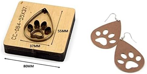 Ledelai Die Cut DIY Bear's Paw Earrings Punch Blade Rule Cutting Mold Wood Die Cutter Leather Paper Crafts Leather Tools in Saudi Arabia