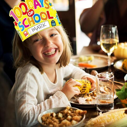 30PCS 100th Day Paper Crowns 100 Days of School Birthday Crowns Hats for Classroom Supplies in Saudi Arabia
