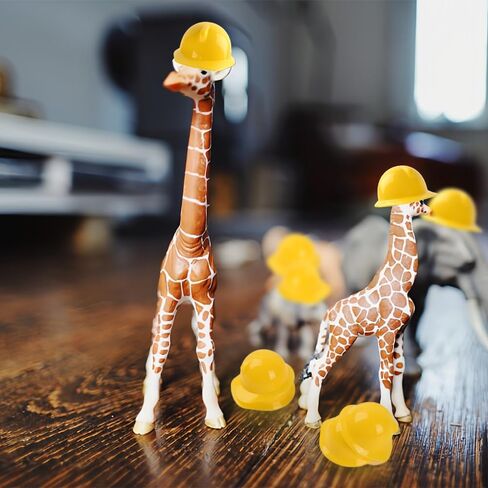 Miniature Construction Hat 25Pcs, Mini Construction Doll Hats Plastic Miniature Bottle Topper Hats for Party in Kuwait