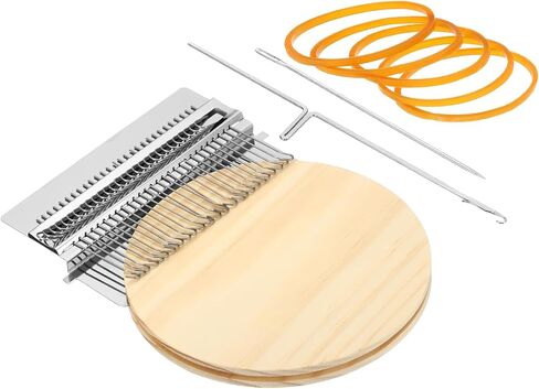 PATIKIL 28 Hooks Mini Weaving Machines Kit, Metal Quickly Small Darning Weave Tool with Accessories for Mending Knitting Stitching Clothes DIY, Style 1 in Saudi Arabia