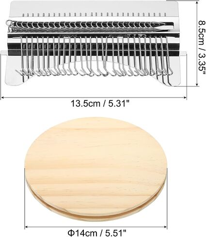 PATIKIL 28 Hooks Mini Weaving Machines Kit, Metal Quickly Small Darning Weave Tool with Accessories for Mending Knitting Stitching Clothes DIY, Style 1 in Saudi Arabia